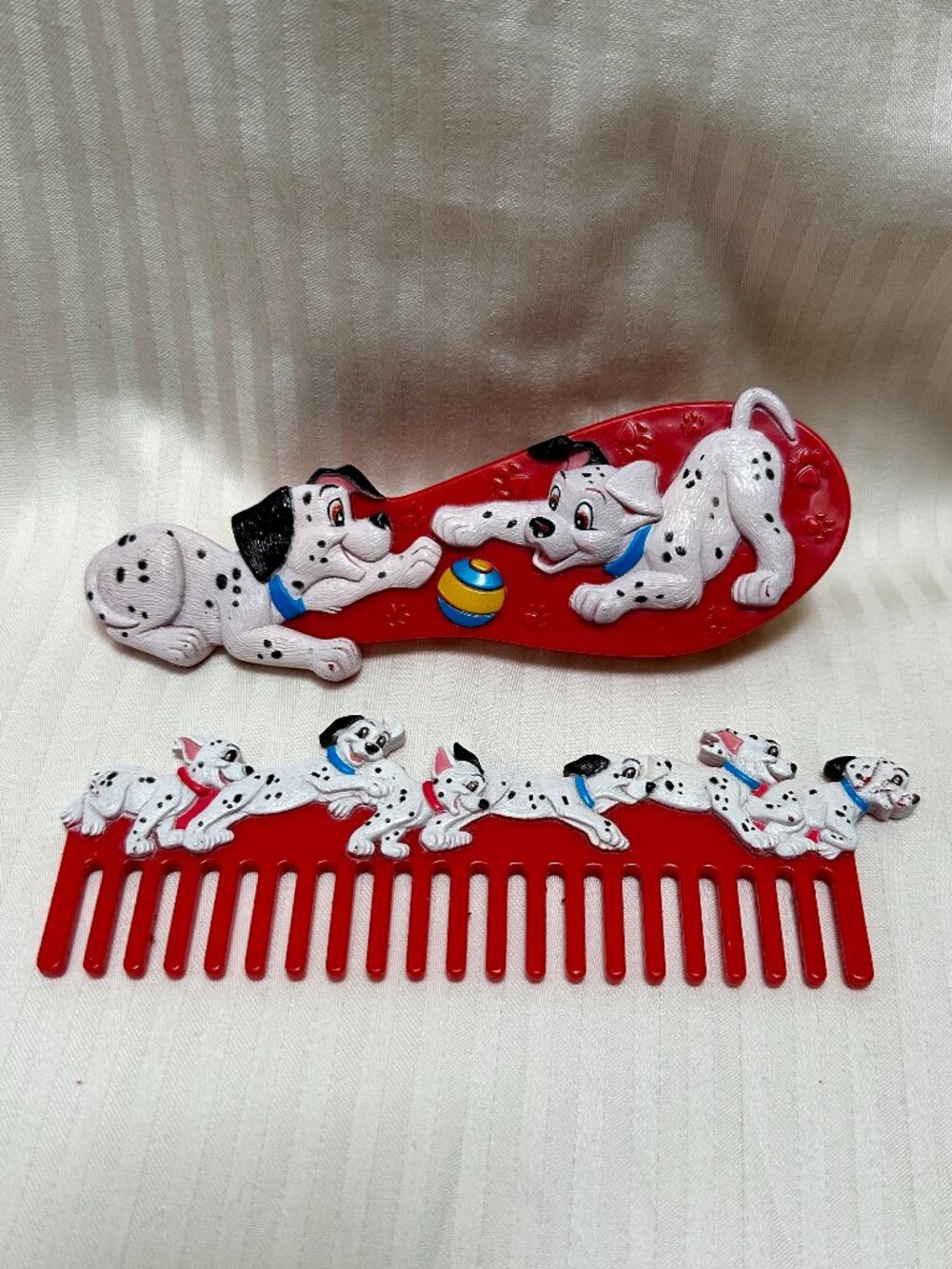 PERFECT! DISNEY 101 DALMATIANS BRUSH & COMB SET 6" SO CUTE!